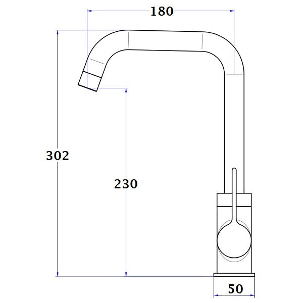 Mitigeur évier bec haut L COLORADO chromé/blanc dimensions