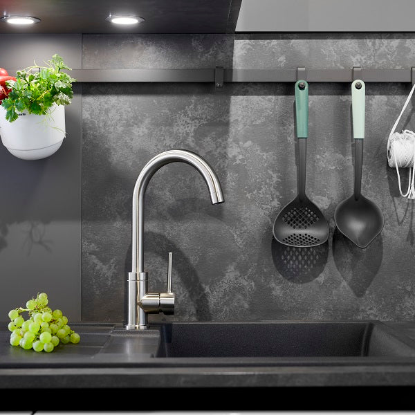 Mitigeur évier haut CORDOBA inox brossé ambiance