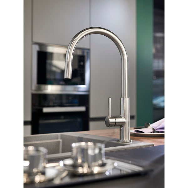 Mitigeur évier haut ILHEA inox brossé ambiance