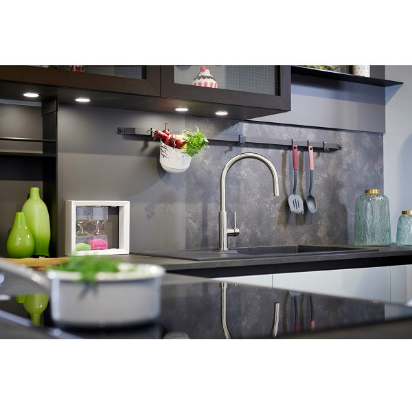 Mitigeur évier haut ILHEA inox brossé ambiance