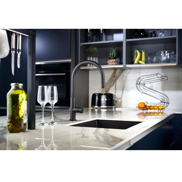 Mitigeur évier haut ILHEA noir mat ambiance