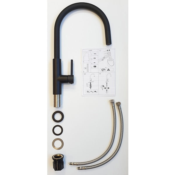 Mitigeur évier haut ILHEA noir mat décomposition