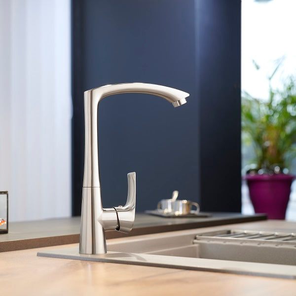 Mitigeur d’évier haut NATAM inox brossé ambiance