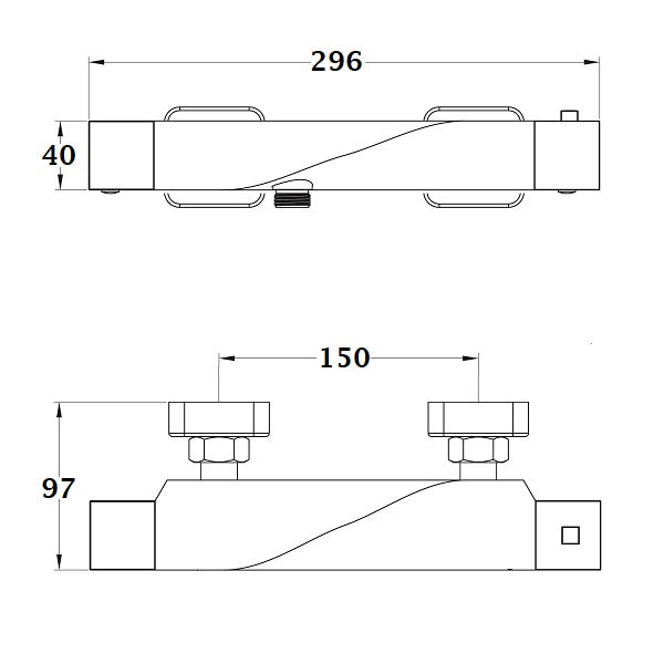 Mitigeur Thermostatique Douche TARIJA dimensions