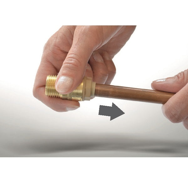 Raccord push-fit mâle montage