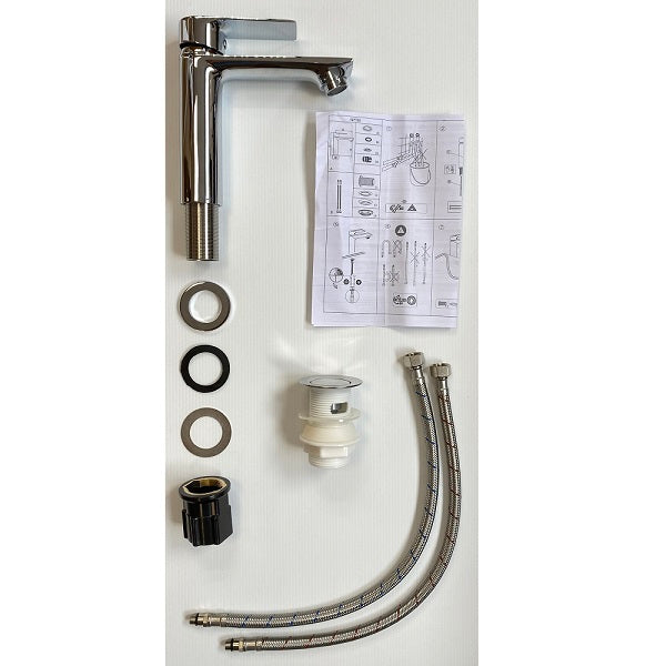 Boite complète mitigeur lavabo chrome