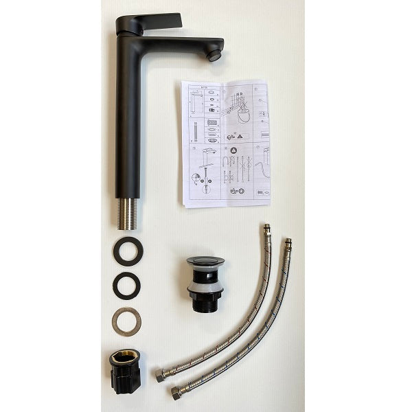 Mitigeur haut pour vasque à poser NYTIA noir décomposition