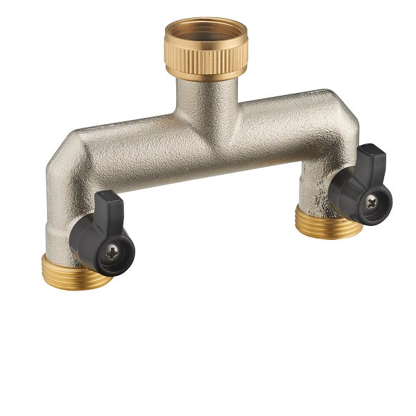 Nez de robinet double sortie mâle 3/4 (20x27)