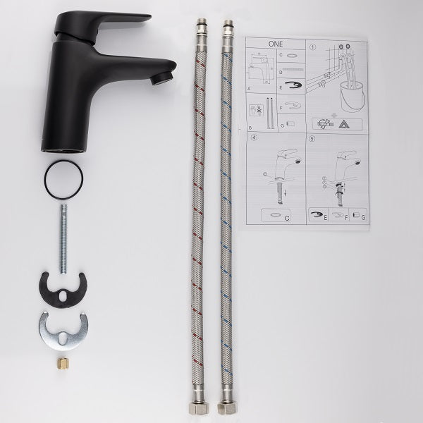 Mitigeur lavabo noir ONE décomposition