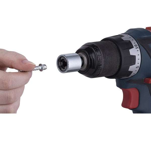 Installation sur perceuse de l'outil de Pose pour Patte à Vis Fixation Plomberie