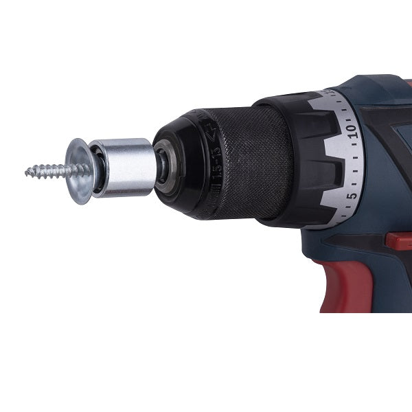 Installation sur perceuse de l'outil de Pose pour Patte à Vis Fixation Plomberie