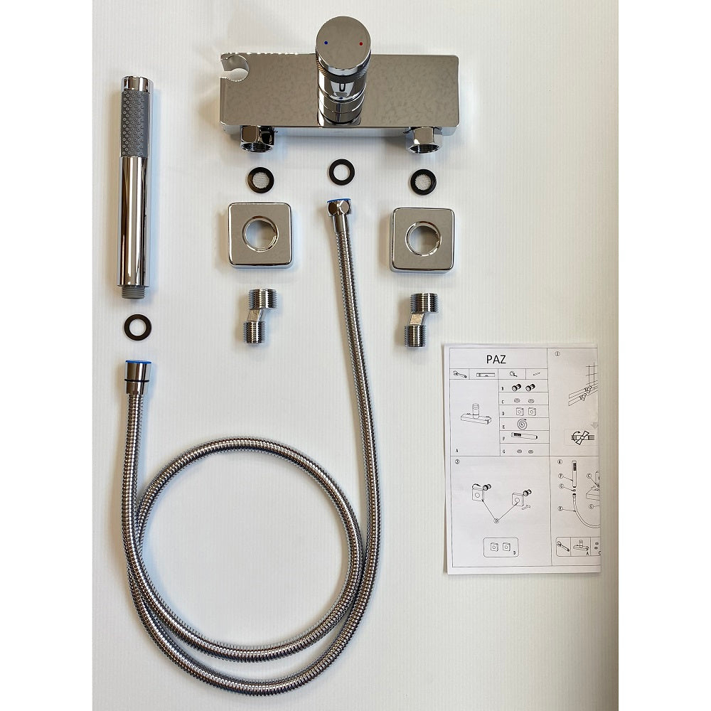 PAZ mitigeur douche + flexible + douchette à main décomposition