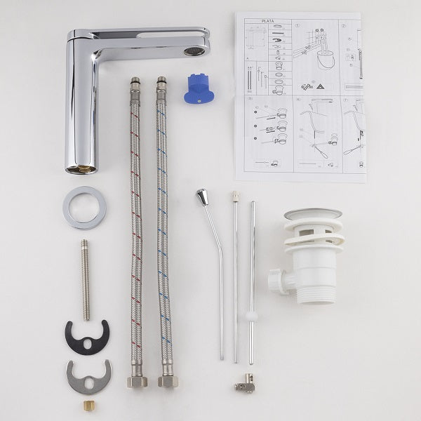 Mitigeur de lavabo manette ajourée PLATA décomposition