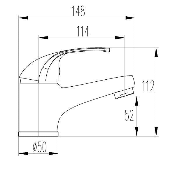Mitigeur Lavabo POLA dimensions