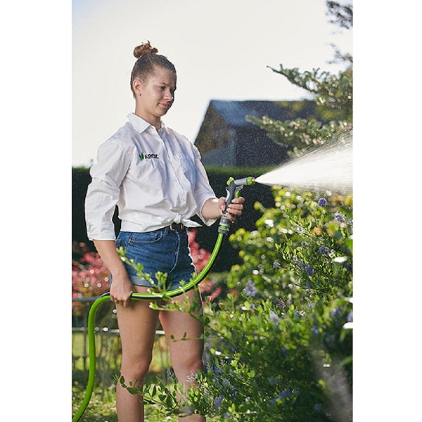 Pistolet d'arrosage métal + revêtement soft gripp jet réglable ambiance