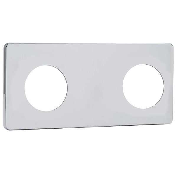 Plaque de finition chromée pour raccordement douche
