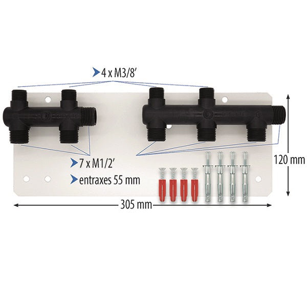 Dimension Kit Alimentation en Eau Salle de Bains