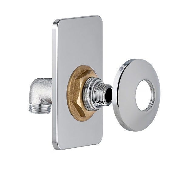 Platine sortie de cloison simple WC