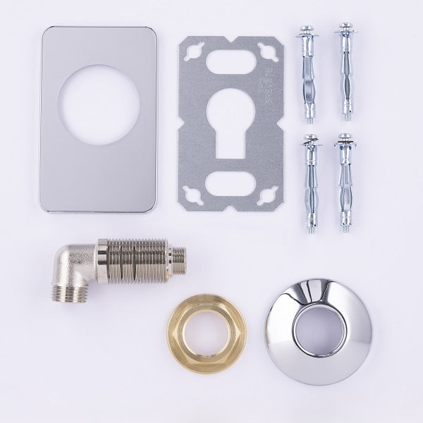 Platine sortie de cloison simple WC composition