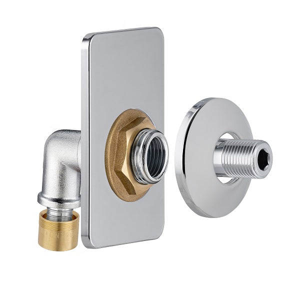 Platine sortie de cloison PER à glissement chauffage décomposition