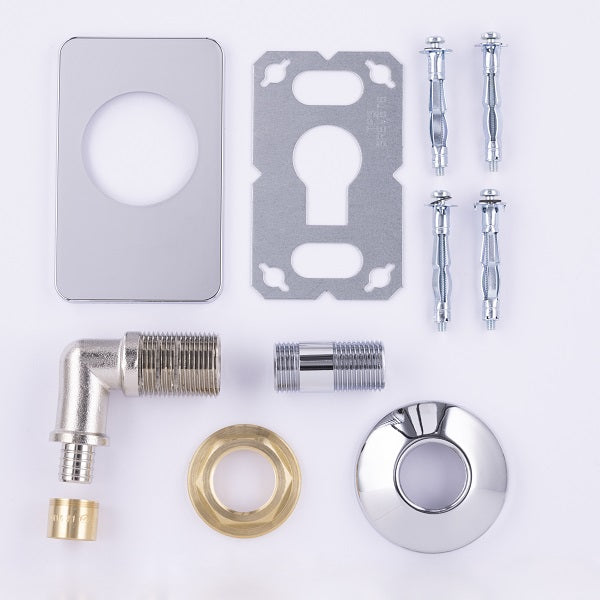 Platine sortie de cloison PER à glissement chauffage décomposition