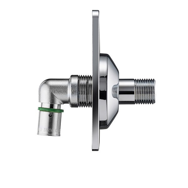 Platine sortie de cloison PER à sertir chauffage