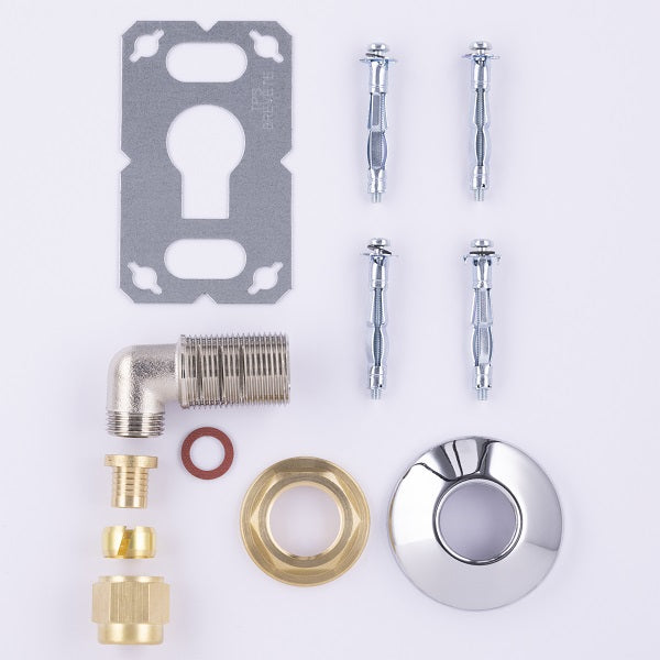 Platine sortie de cloison simple PER à compression composition