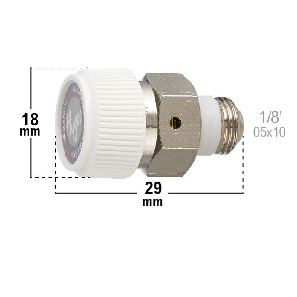 Dimensions Purgeur d'air automatique