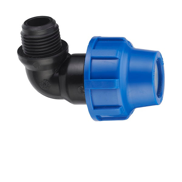 Raccord PE plast coude mâle