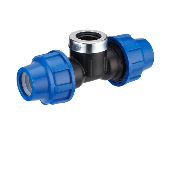 Raccord PE plast té femelle au centre