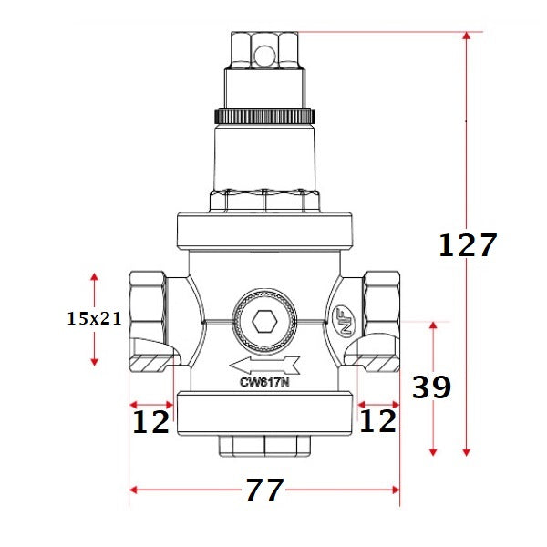 Réducteur de Pression NF dimensions