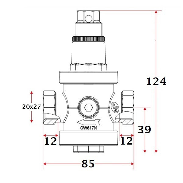Réducteur de Pression NF dimensions