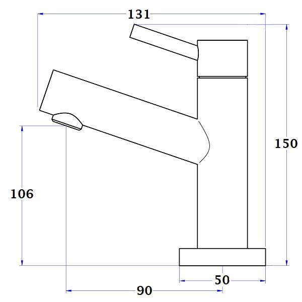 Robinet lave mains CYLINDER dimensions