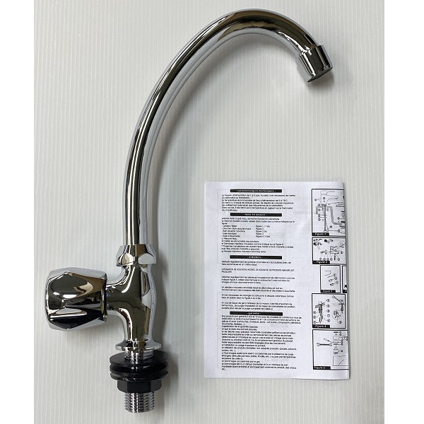 Robinet lave mains haut bec mobile BOURGET décomposition