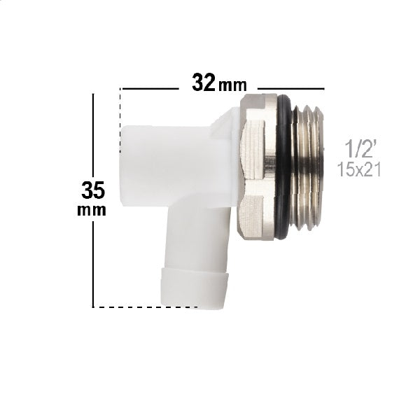 Dimensions Robinet de Vidange Radiateur à Bec