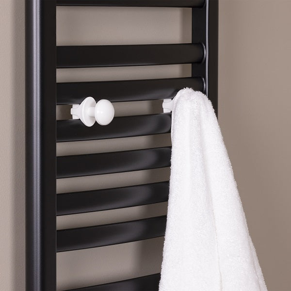 Patères pour Sèche-Serviette Tête Ronde installé