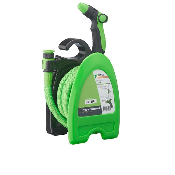 Tuyau d'arrosage extensible avec support mural