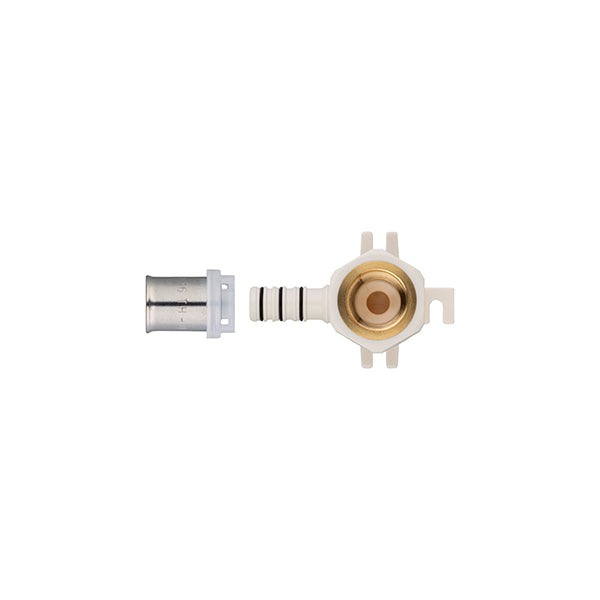 Raccord PPSU multicouche à sertir coude applique femelle
