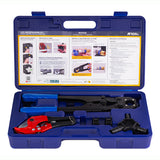 Coffret Pince à sertir compact - ébavureur - coupe-tube
