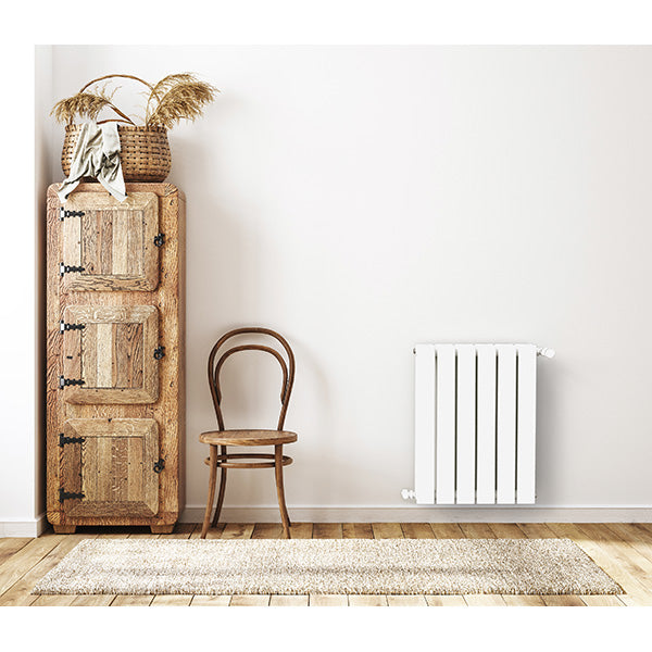 Radiateur horizontal double blanc NYTIA