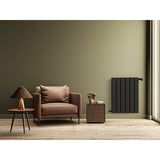 Radiateur horizontal double noir NYTIA