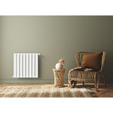 Radiateur horizontal double blanc NYTIA