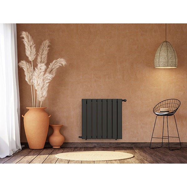 Radiateur horizontal double noir NYTIA