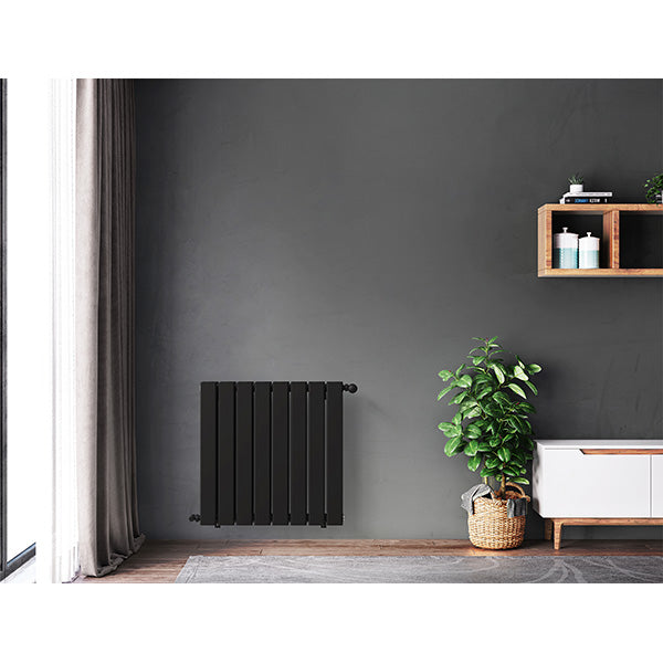 Radiateur horizontal double noir NYTIA