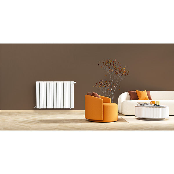 Radiateur horizontal double blanc NYTIA