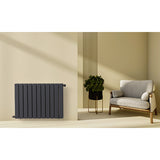 Radiateur horizontal double anthracite NYTIA