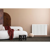 Radiateur horizontal double blanc NYTIA