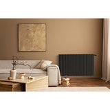 Radiateur horizontal double anthracite NYTIA