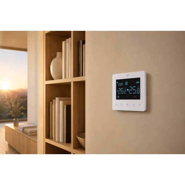 Thermostat digital sans fil pour plancher chauffant / rafraichissant