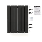 Radiateur horizontal double noir NYTIA